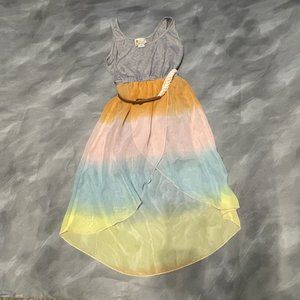 Girl’s Little Pretties Rainbow High Low Sundress Large 14